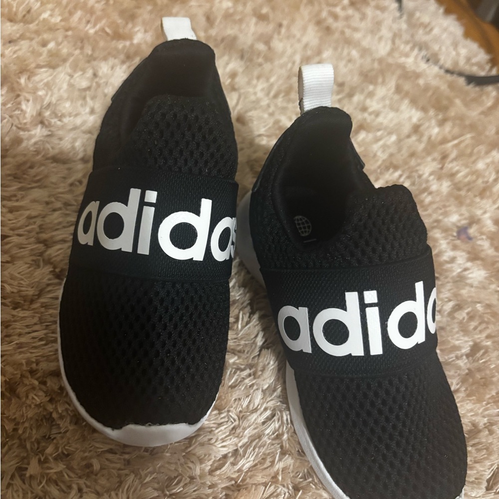 Adidas Kids Black and White Slip-On Sneakers